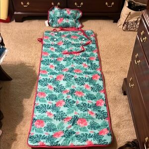Floral Patterned Sleeping Mat with Pillow